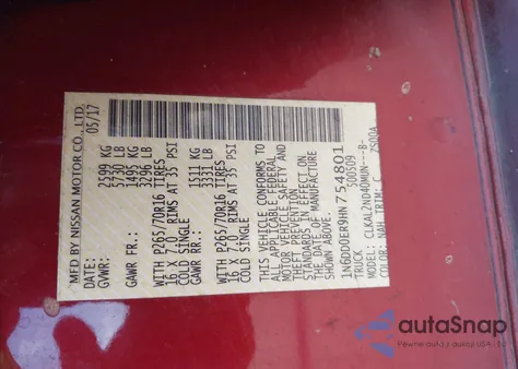 2017 Nissan Frontier Sv z USA, uszkodzony, nr VIN 1N6DD0ER9HN754801